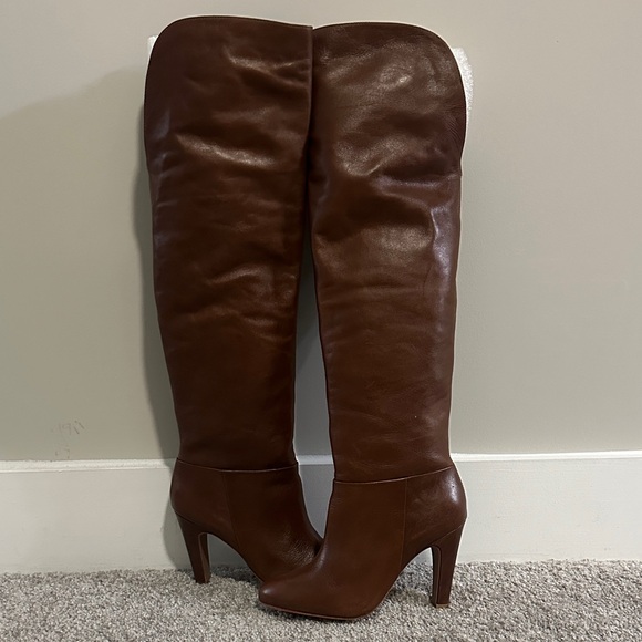 Candela Brown Leather Boots - Picture 1 of 5